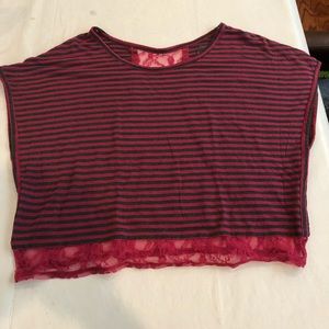 Women’s XS, Mudd, gray and pink top